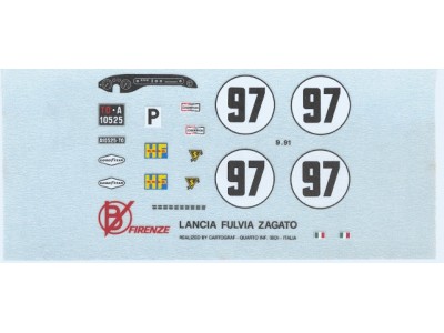 Decal Lancia Fulvia Zagato #97 Daytona 1969 - scala 1:43